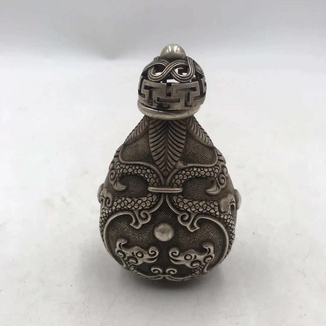 Vintage Collectible Bottles - Frasco de Incenso Chinês em Bronze