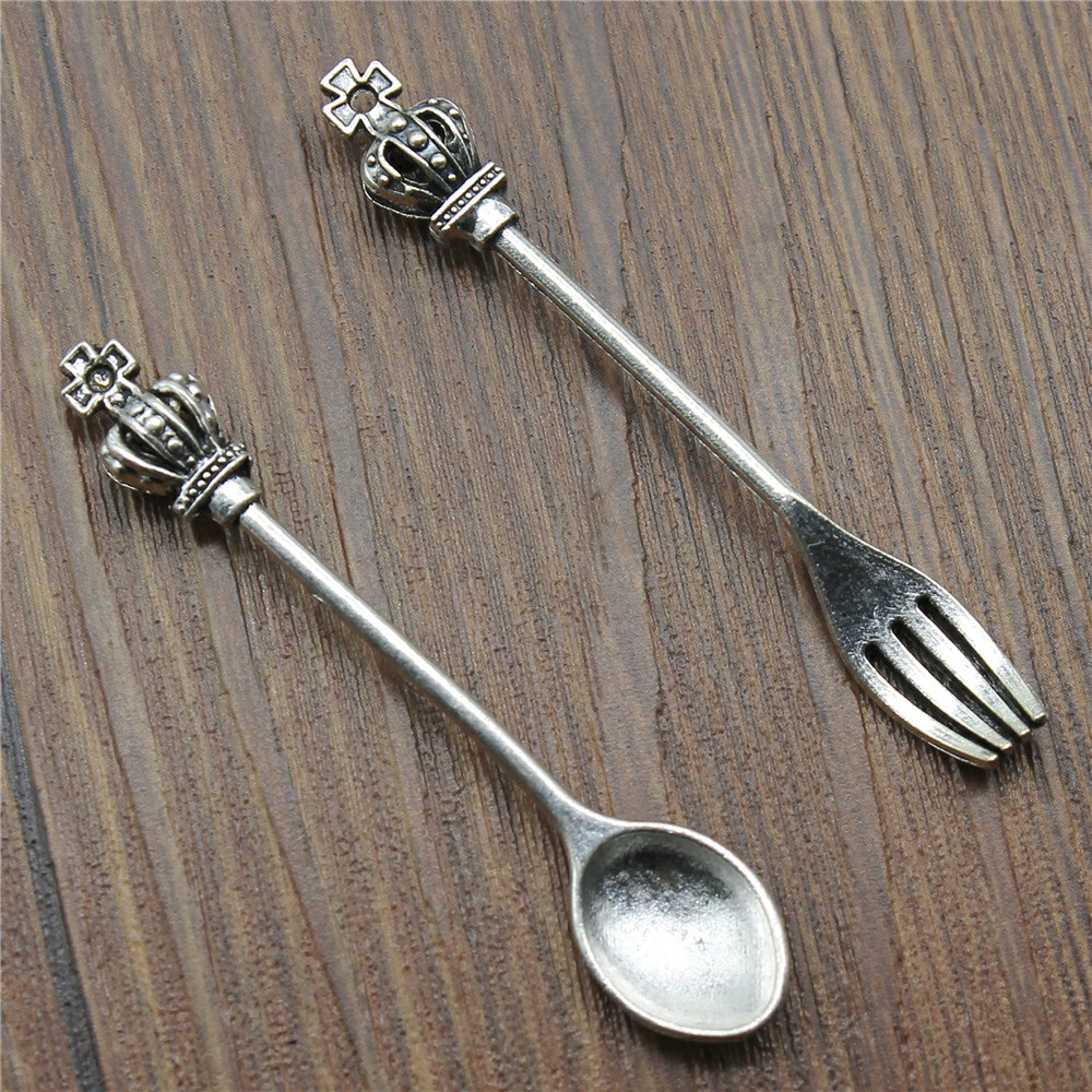 Vintage Collectible Spoons - 10 pçs antigo prata cor coroa